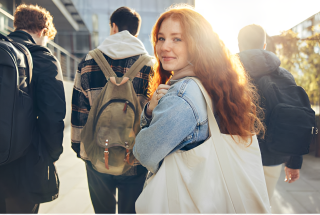 Diverse students networking